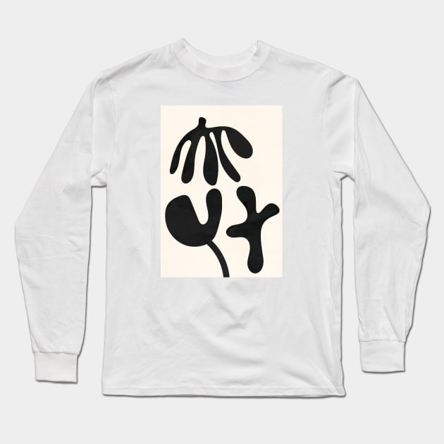 Abstract Modern Minimal Flower 1 Long Sleeve T-Shirt by Colorable